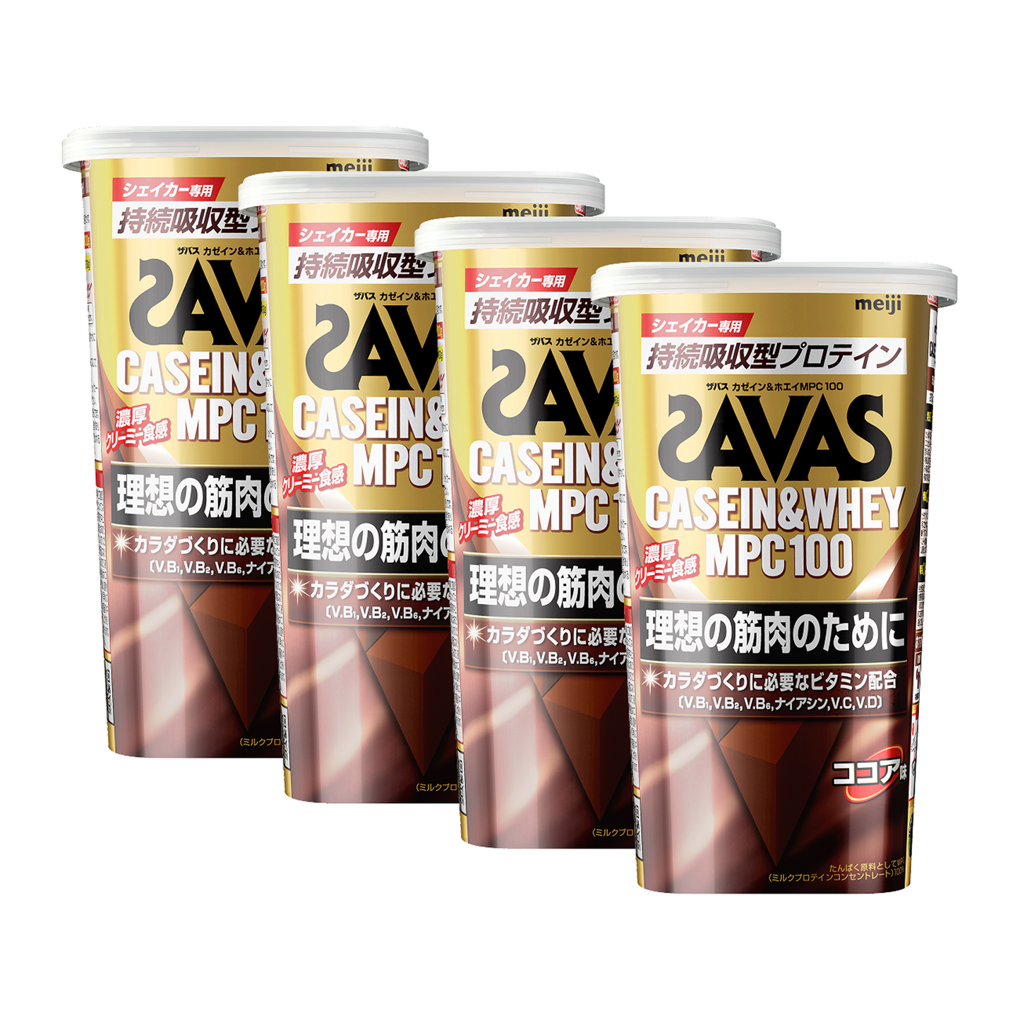 ザバスカゼイン＆ホエイ MPC100 210g×4個セット(840g)